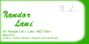 nandor lami business card